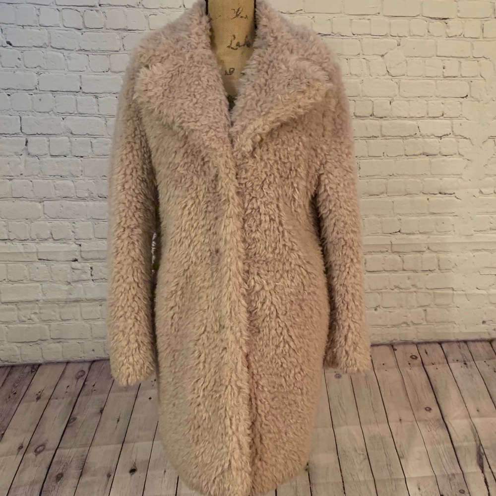 INC International Concepts Faux Fur Teddy Coat, L